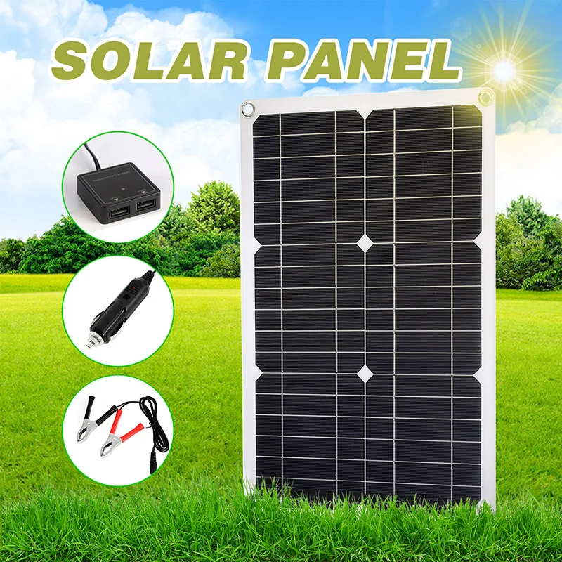 New 4000W Solar Panel Power 110V-220V Inverter Kit With 100A Controller Home RV Yacht Solar Intelligent Power Generation Kit