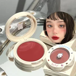 Monochrome Red Blush Cream Face Mineral Pigment Peach Nude Pink Matte Natural Mud Blusher Brighten Lasting Cheek Rouge Cosmetic