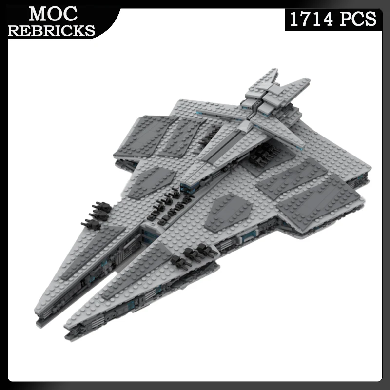 Fantasy Airplane Weapons Harrower Class Dreadnaught MOC Building Block Kit DIY Model Sets Bricks Toys Classic Children Xmas Gift