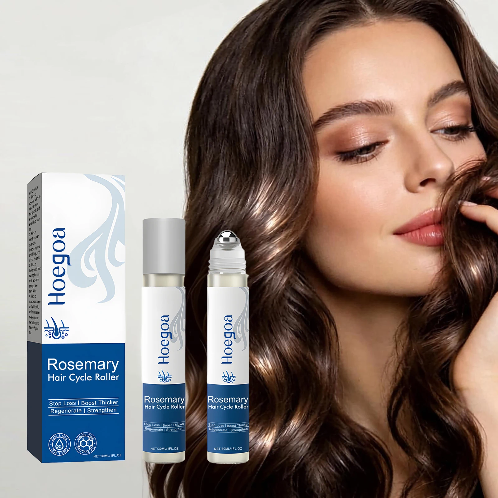 Rosemary Hair Roller Ball Essence Strengthen Hair Roots Split Ends Dry Damaged Hair Repair Scalp Soothing Increase Density Serum