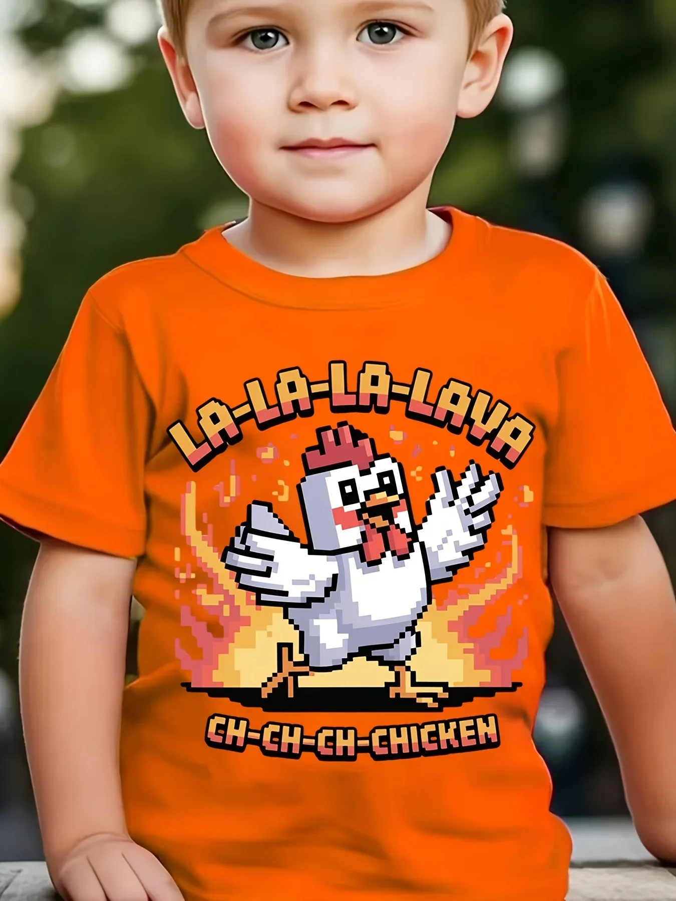 Summer La-La-La Lava Chicken Jockey Funny T Shirt High Quality Fashion Tee boy Casual Short Sleeve Top