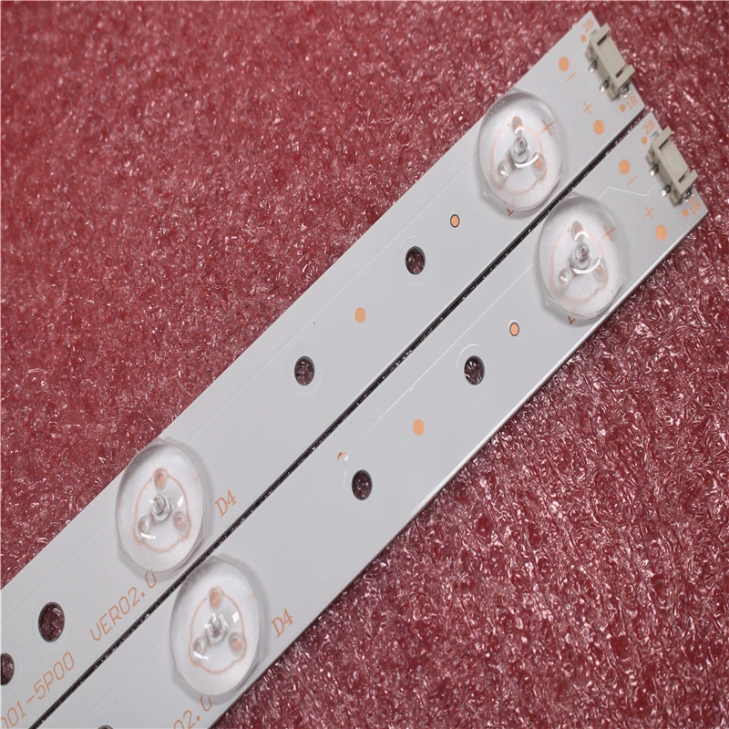 New Kit 40 PCS 5LED 405mm LED Strip For Polaroid TQL43F4PR001 43E6000 5800-W43001-3P00 E465853 02K03177A RDL430WY RDL430FY