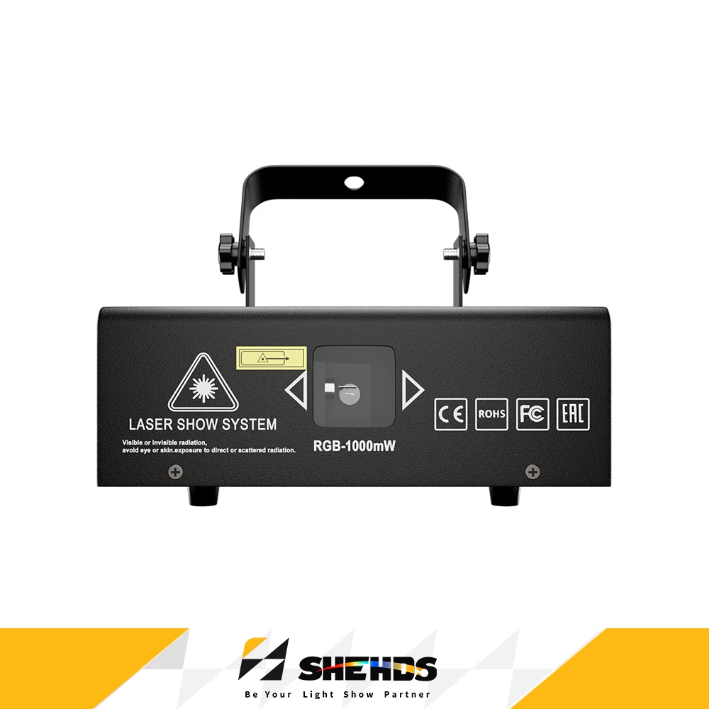 SHEHDS APP-Steuerung, 1 W RGB-Laser, 20 Kpps, 3D-Effekt, TTL-Farbanimationslicht für Bar-Projektor, Bühnenbeleuchtung, DNX512