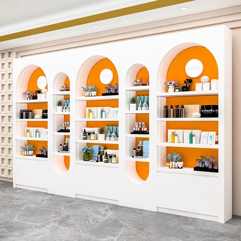 YTYIN خزانة طلاء الأظافر عرض موقف عرض مستحضرات التجميل لأكياس الأحذية ومستحضرات التجميل حامل عرض متعدد الاستخدامات لمنتجات الجمال