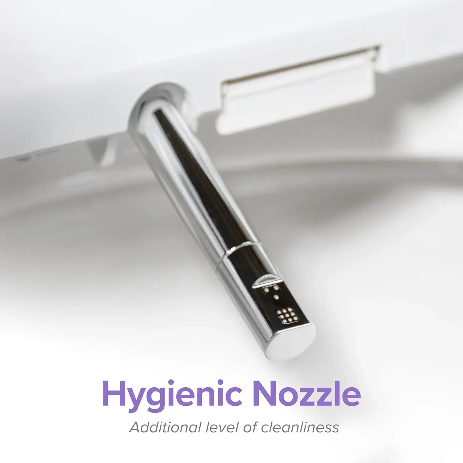 Assento de bidê elétrico para banheiros redondos e banheiros curvados franceses com controle remoto, luz noturna LED, aquecido