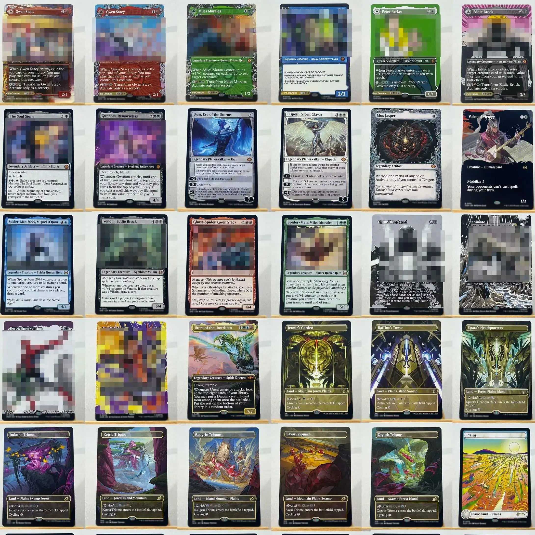 SPM SPE TDM HOLO16-01 Tcg proxy magic cards Mox Jasper Ugin, Eye of the Storms Ugin, Eye of the Sto Elspeth, Storm Slayer gather