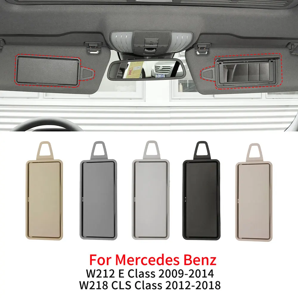 For Mercedes W212 W218 Car Interior Front Sun Shade Visor Makeup Cosmetic Mirror Cover For Benz E Class Class E200 E250 CLS300