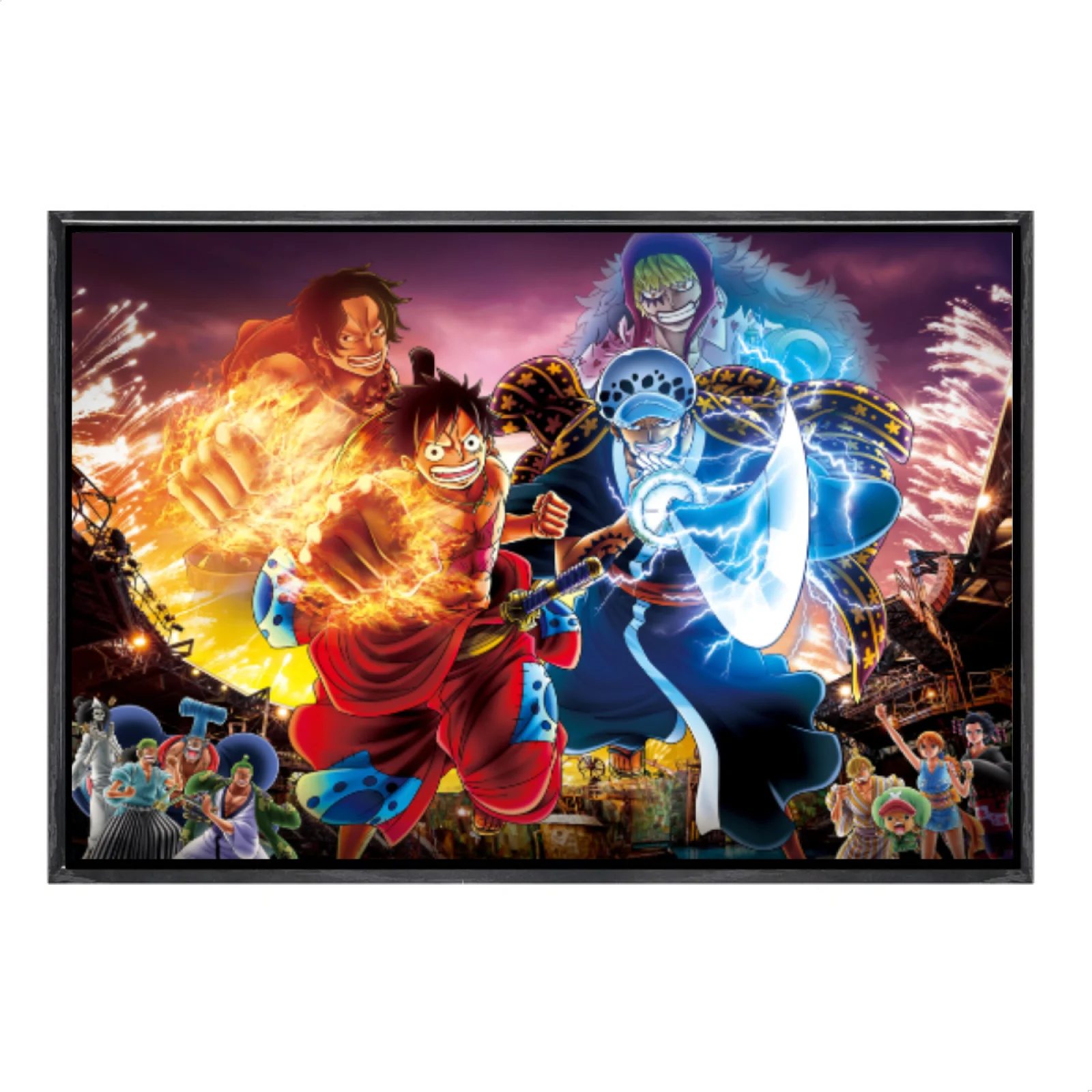 

Japanese Manga Multi-Size Canvas Poster Double Framed Wall Art, One Piece Home Decor for Living Room Bedroom