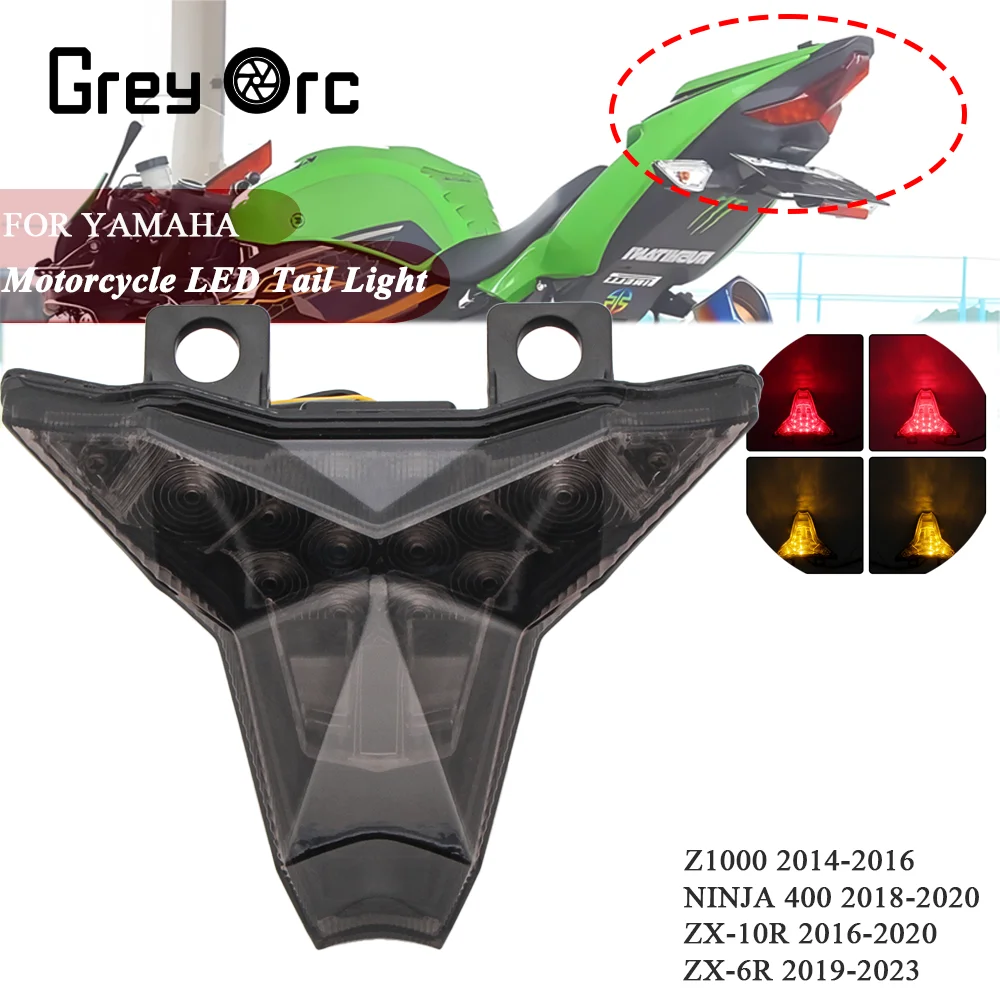 Для Kawasaki Ninja 400 Z400 2019 2020 2021 ZX-6R 2019-2023 задний фонарь встроенные указатели поворота стоп-сигнал аксессуары для мотоциклов
