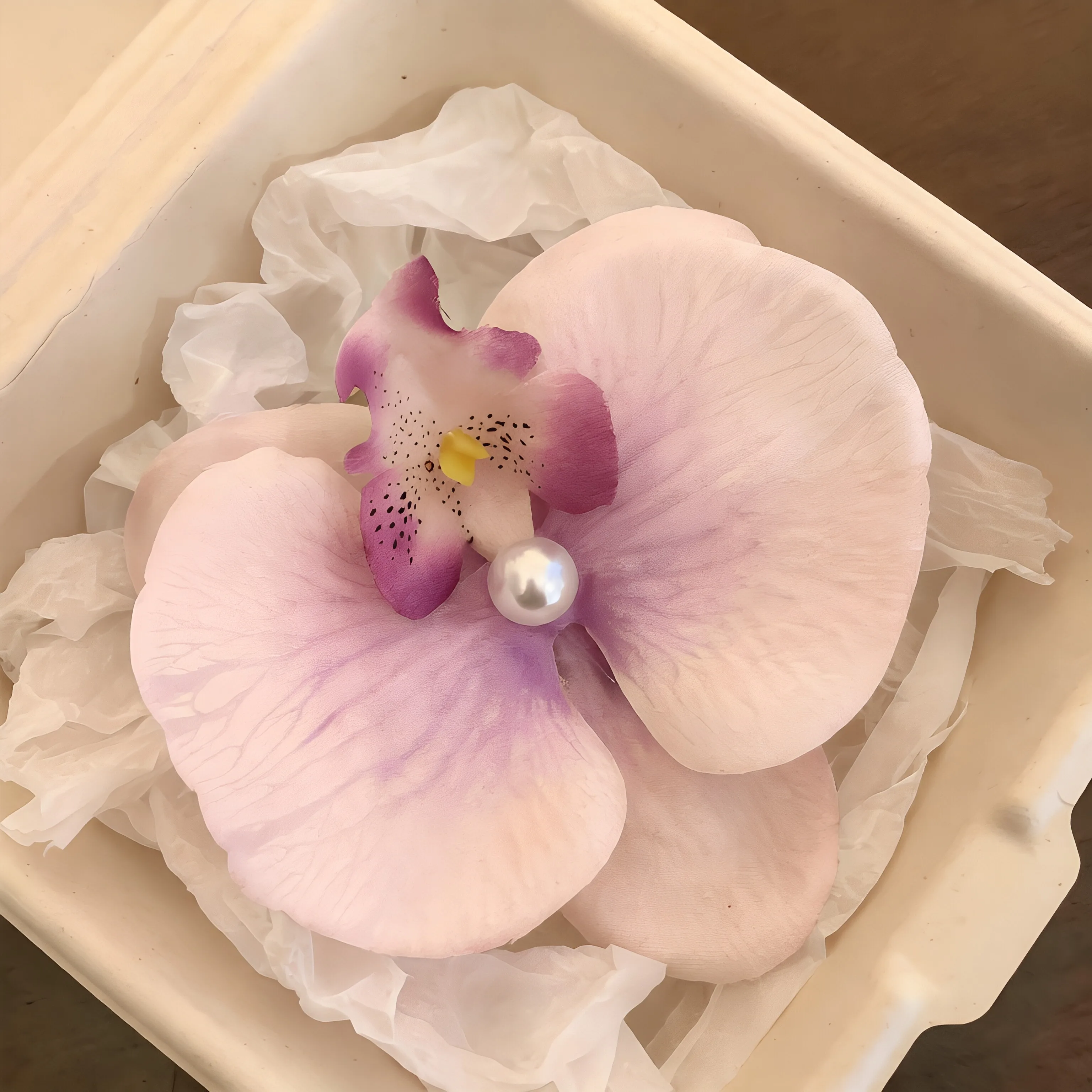 Butterfly Orchid Simulation Flower Hair Clip, Chic Design