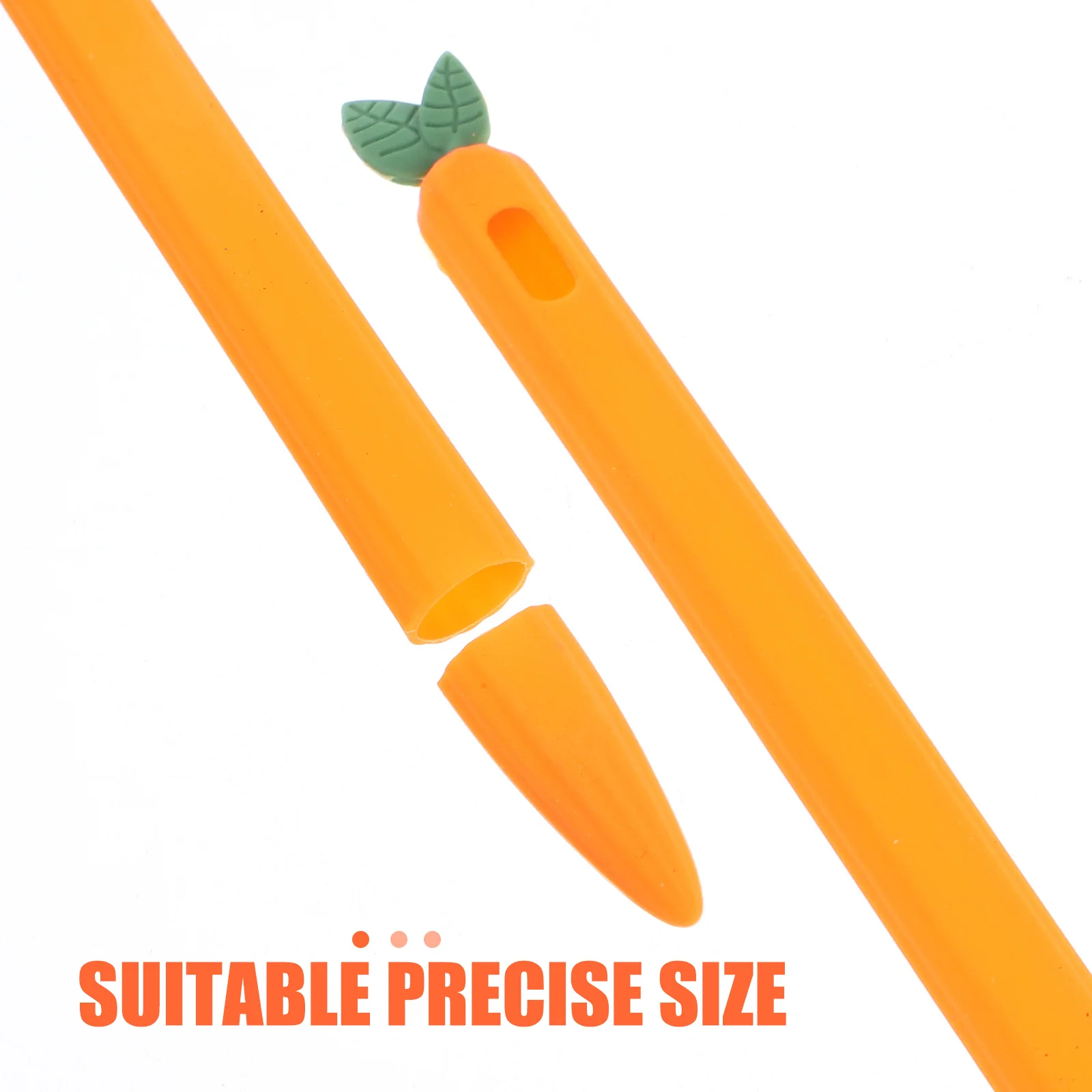 1 шт. силиконовый чехол для стилуса для карандаша 2, защитный колпачок с морковным дизайном, совместимый с карандашом для Ipad, противоударная нескользящая ручка