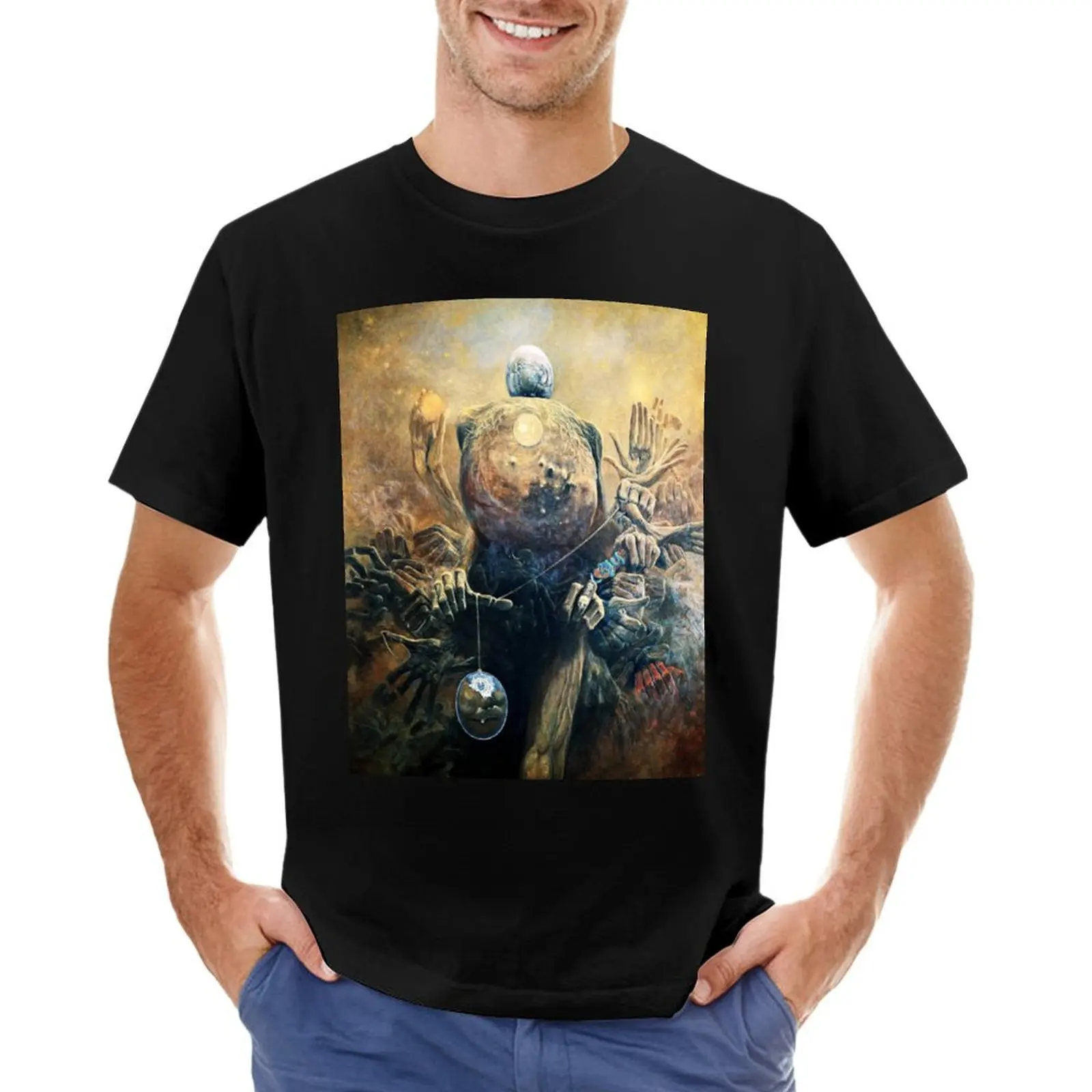 

Untitled, by Zdzisaw Beksiński T-Shirt Blouse cute tops boys whites graphic t shirt vintage slim fit t shirts for men