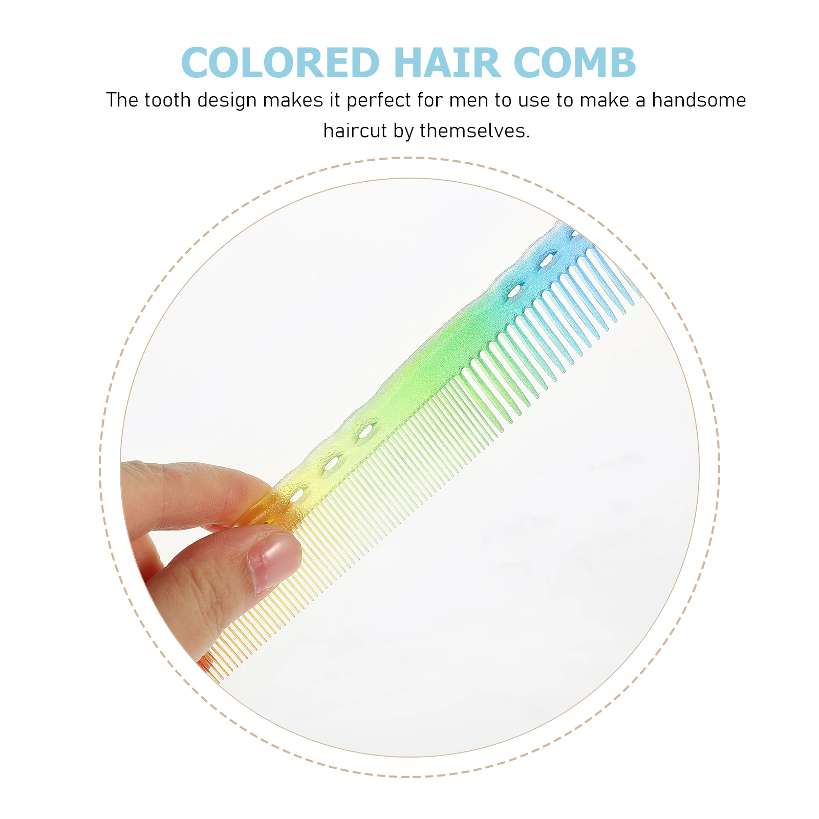 

3pcs Barber Comb Cutting Styling Tool Salon Supplies Professional Hairdressing Teeth Design Comfort Grip Combs Wet Hair Travel