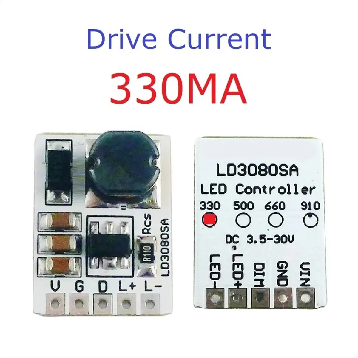 TRENDY STYLE~10PCS LD3080SA 20W DC 3.5-30V Step-Down LED Driver Module DC-DC Constant Current Module for Flashlight 330MA