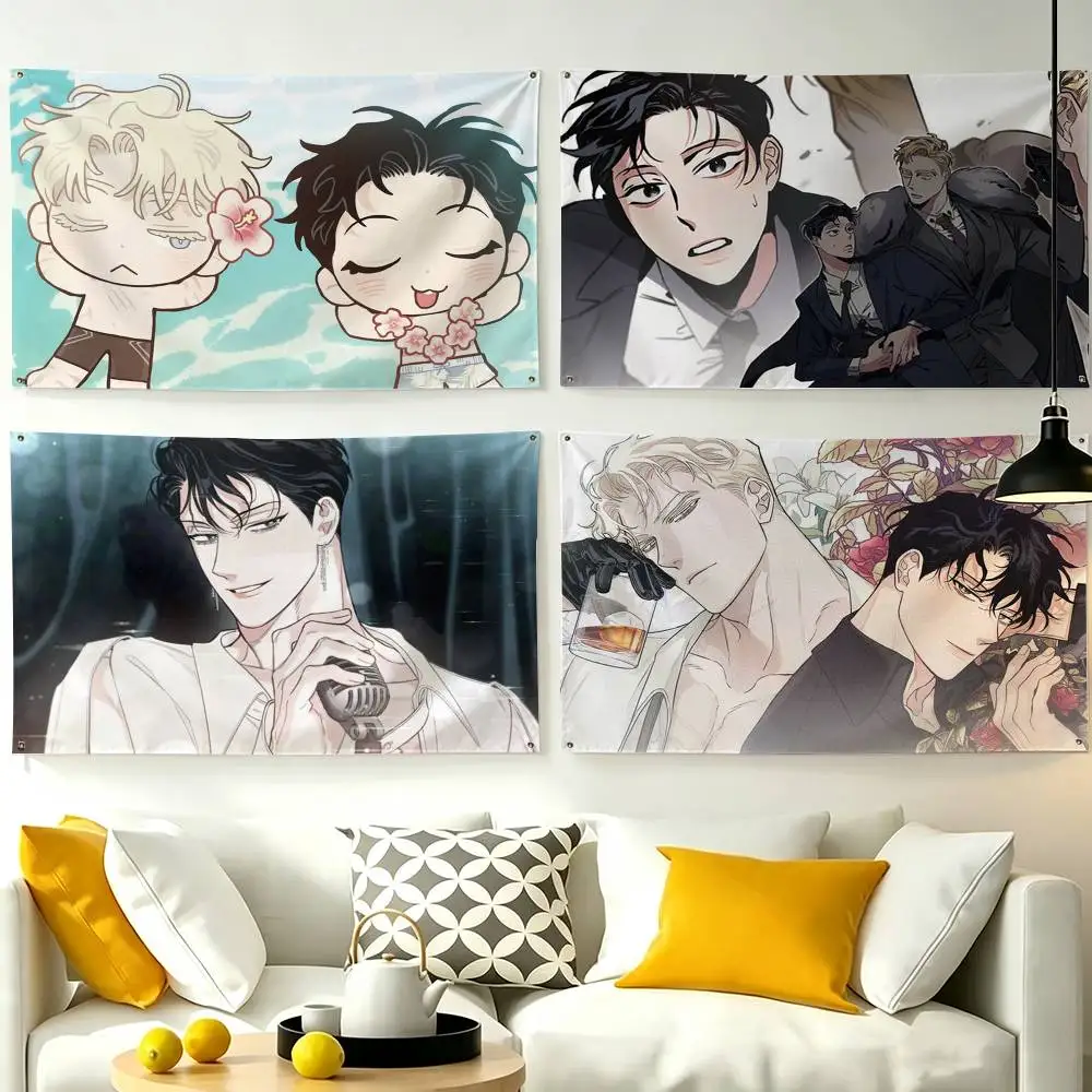 Caesar Leewon R-Roses C-Champagne  Flag Suitable For Party Club Outdoor Interior Wall Decoration Banner Fans Gift