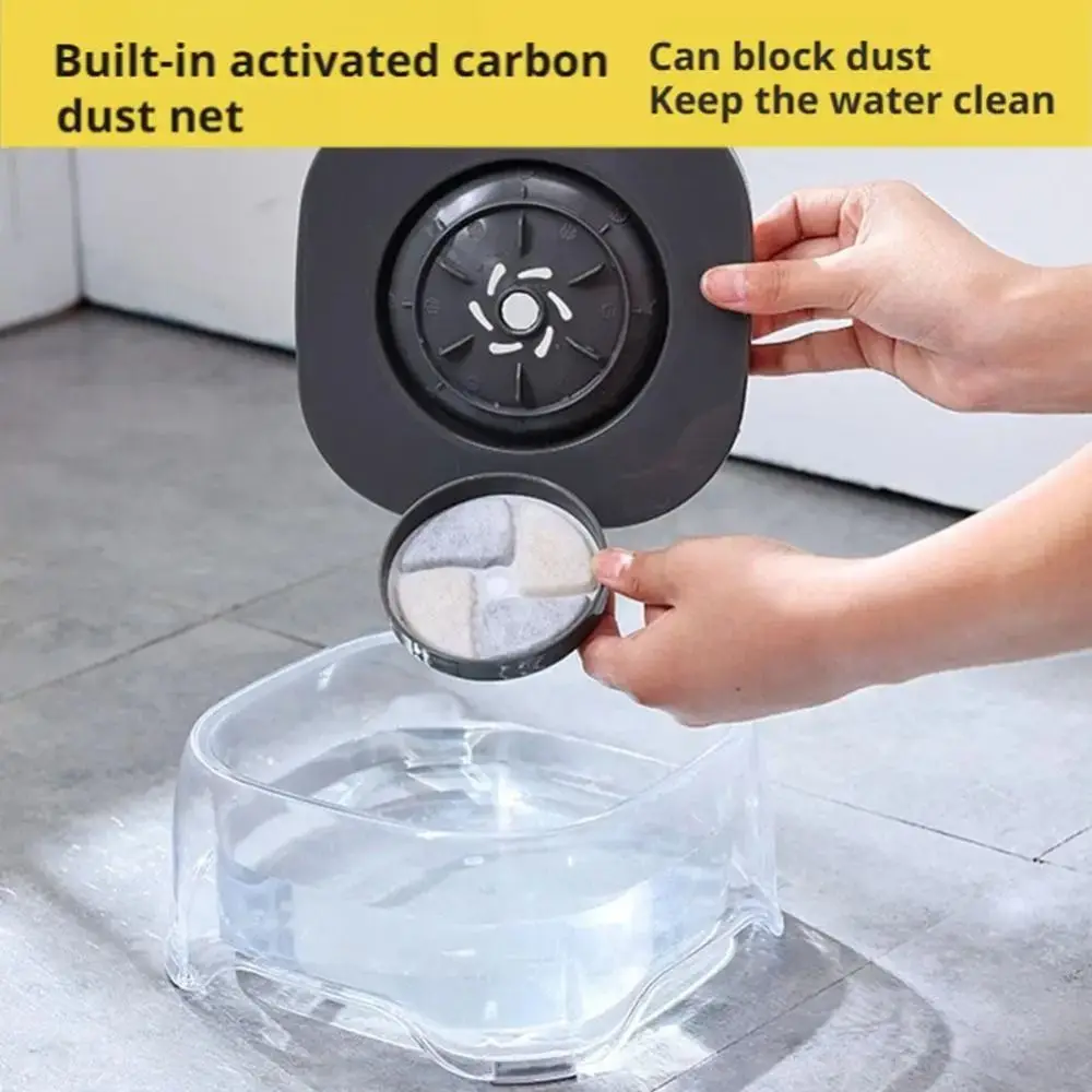 Large Capacity 2000ml Pet Floating Bowl Floating Filter Transparent Design Pet Water Feeder Non-Wetting Mouth Anti-Spill view 4