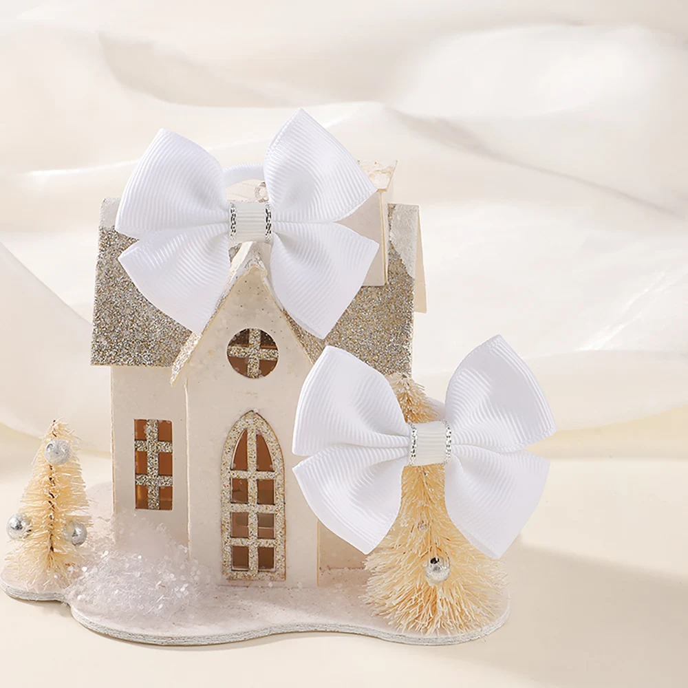 BABY BOWS 2 Stück/Set Kinder Mädchen Niedliche Doppelschichtige Schleifen-Haargummis Haarbänder Kinder Basis-Pferdeschwanz-Kopfschmuck Haaraccessoires – Detail 17