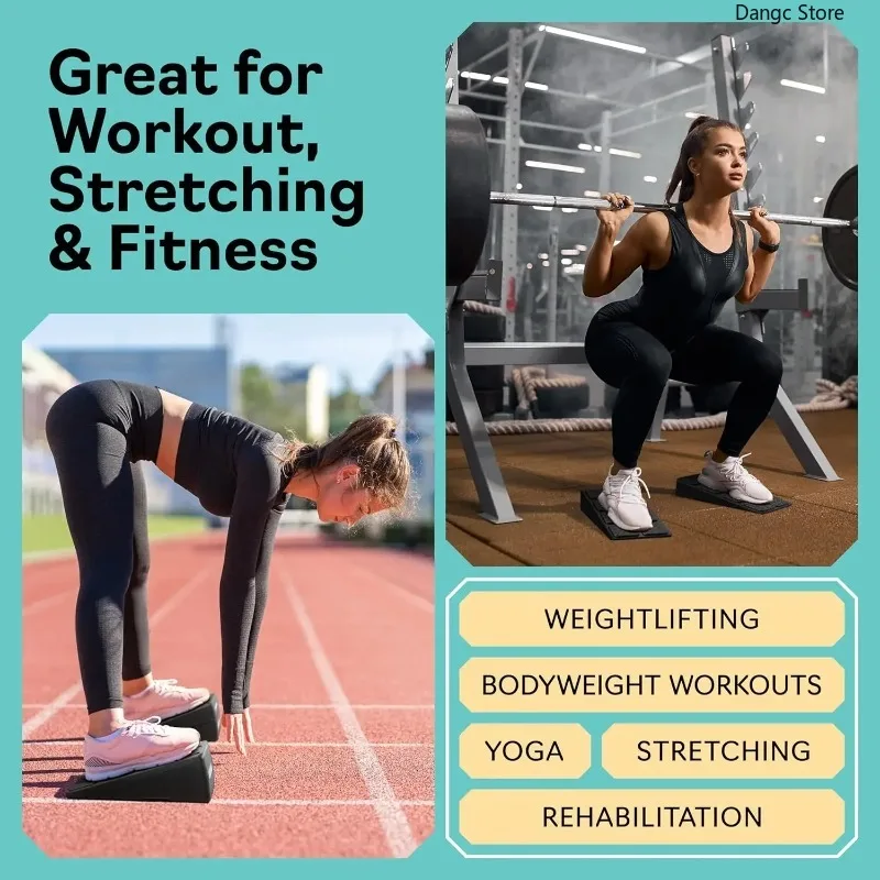 3Pcs Yoga Wedge Stretch Slant Board Adjustable Brick Squat Block For Exercise Gym Fitness Yoga Training Accessories