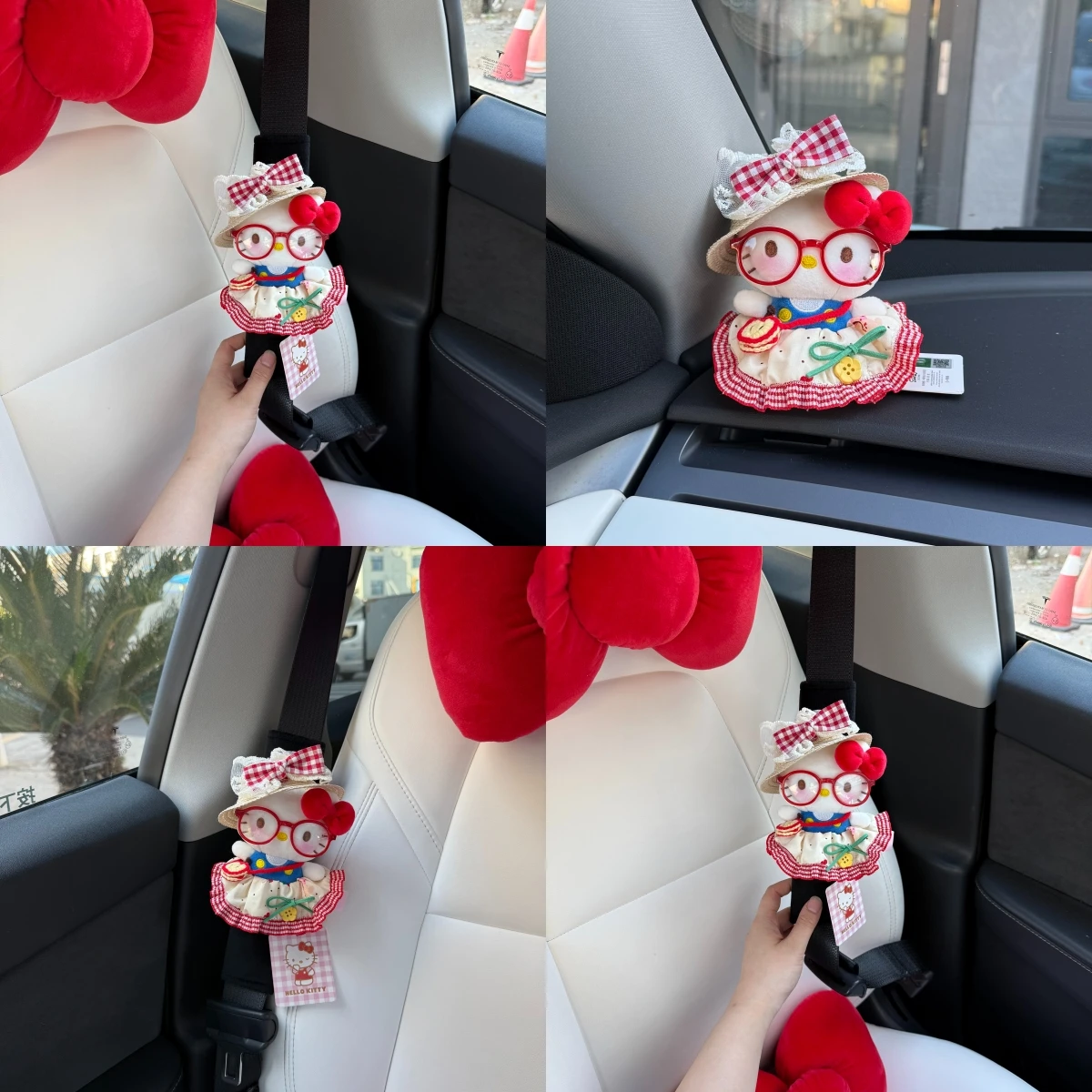 

Hello Kitty Car Seat Belt Safety Belt Shoulder Cover Soft Breathable Plush Protection Seat Belt Padding Pad Interior Accessories
