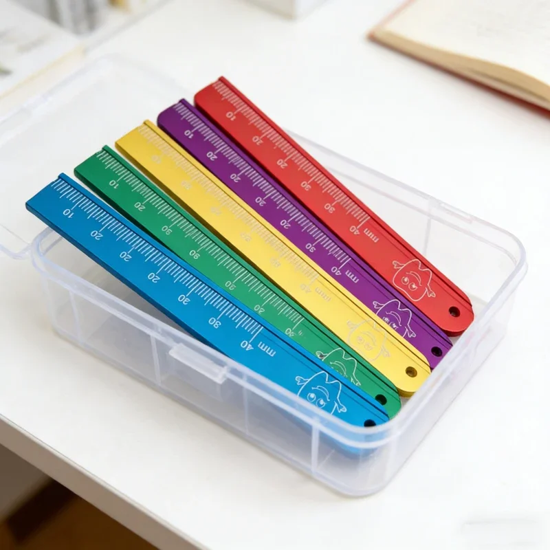 Dental Endo Rulers 5pcs Aluminium Measurement Scale Endodontic Dentist Tool