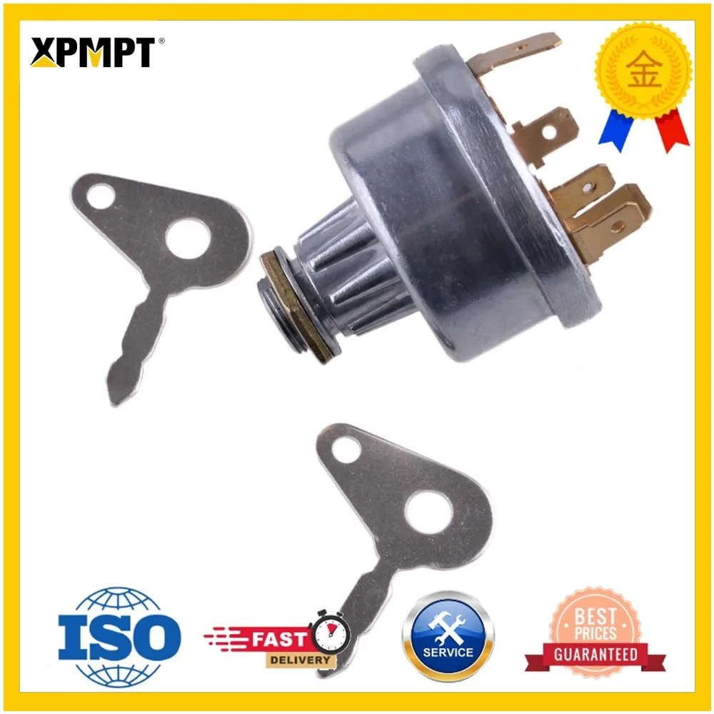 Ignition Switch with 2 Keys - For Durite 0-351-06 - Construction Equipment