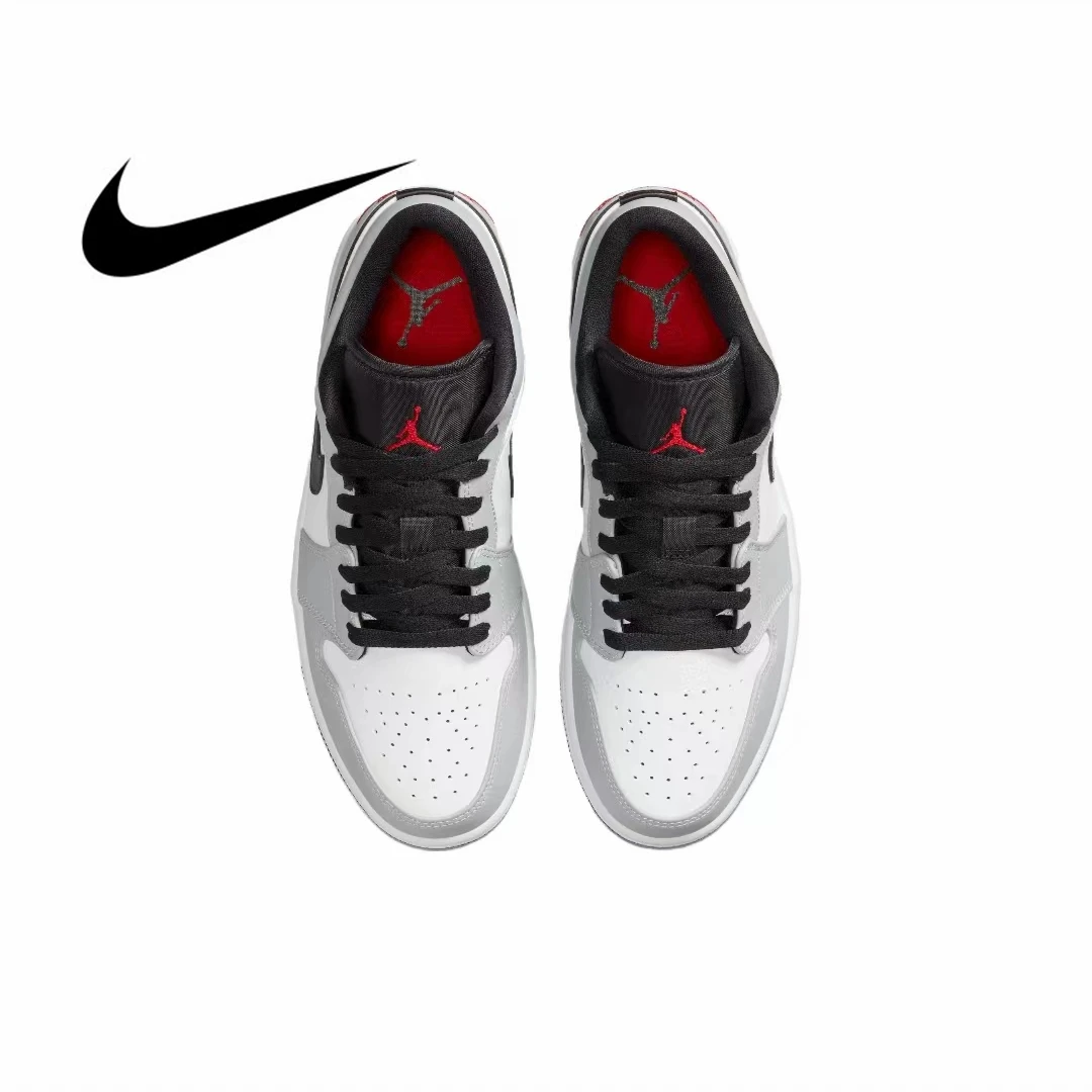 Nike Air Jordan 1 Retro low Light Smoke Grey basketball shoes Men\'s and women\'s fashion outdoor recreational sports shoes