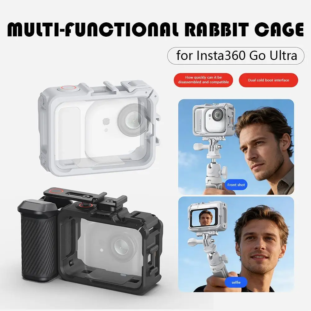 

Для Insta360 Go Ultra многофункциональная клетка для кроликов быстросъемная пластиковая клетка для кроликов многофункциональная расширительная рамка аксессуар