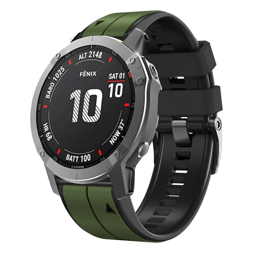 26 22mm para Garmin Fenix 8 7X 7 Pro 6 6X Pro 5X 5 Plus correa de reloj Solar de zafiro pulsera de silicona de liberación rápida