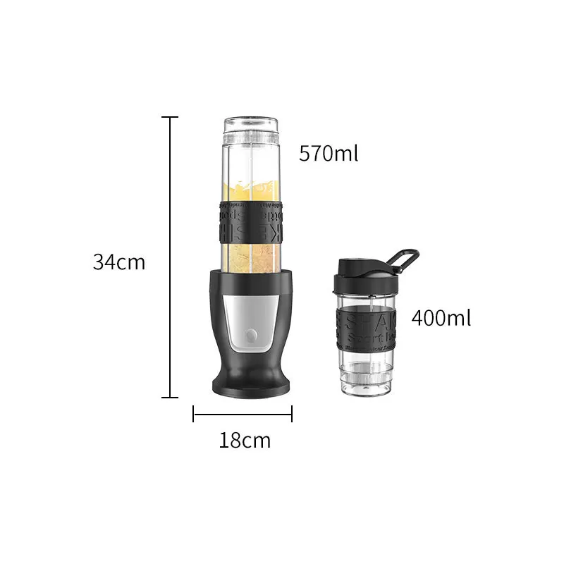 Double Cup Multifunction EU Fruit Mixers Juicers Portable Electric Juicer Blender Fruit Juicer Cup Food Milkshake Juice Maker