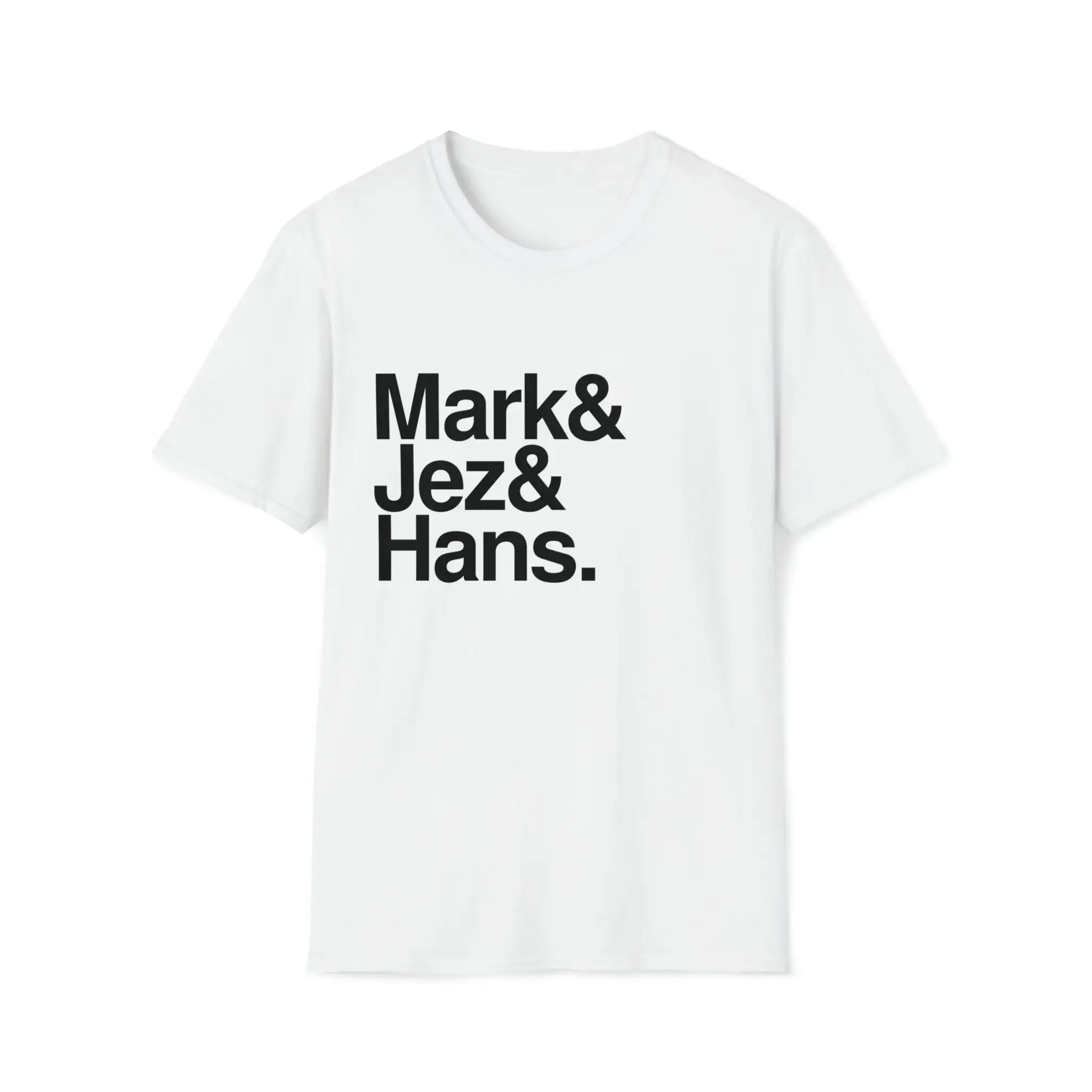 Peep Show T Shirt Mark Jez Hans Helvetica Ampersand Tee black text
