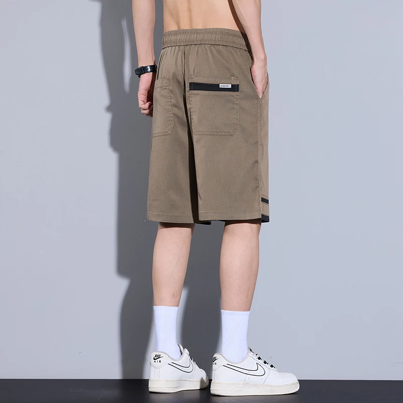 2025 Summer Mens Lyocell Loose Casual Shorts Breathable Lightweight Comfortable Beachwear Outdoor Streetwear Lounge Fashion
