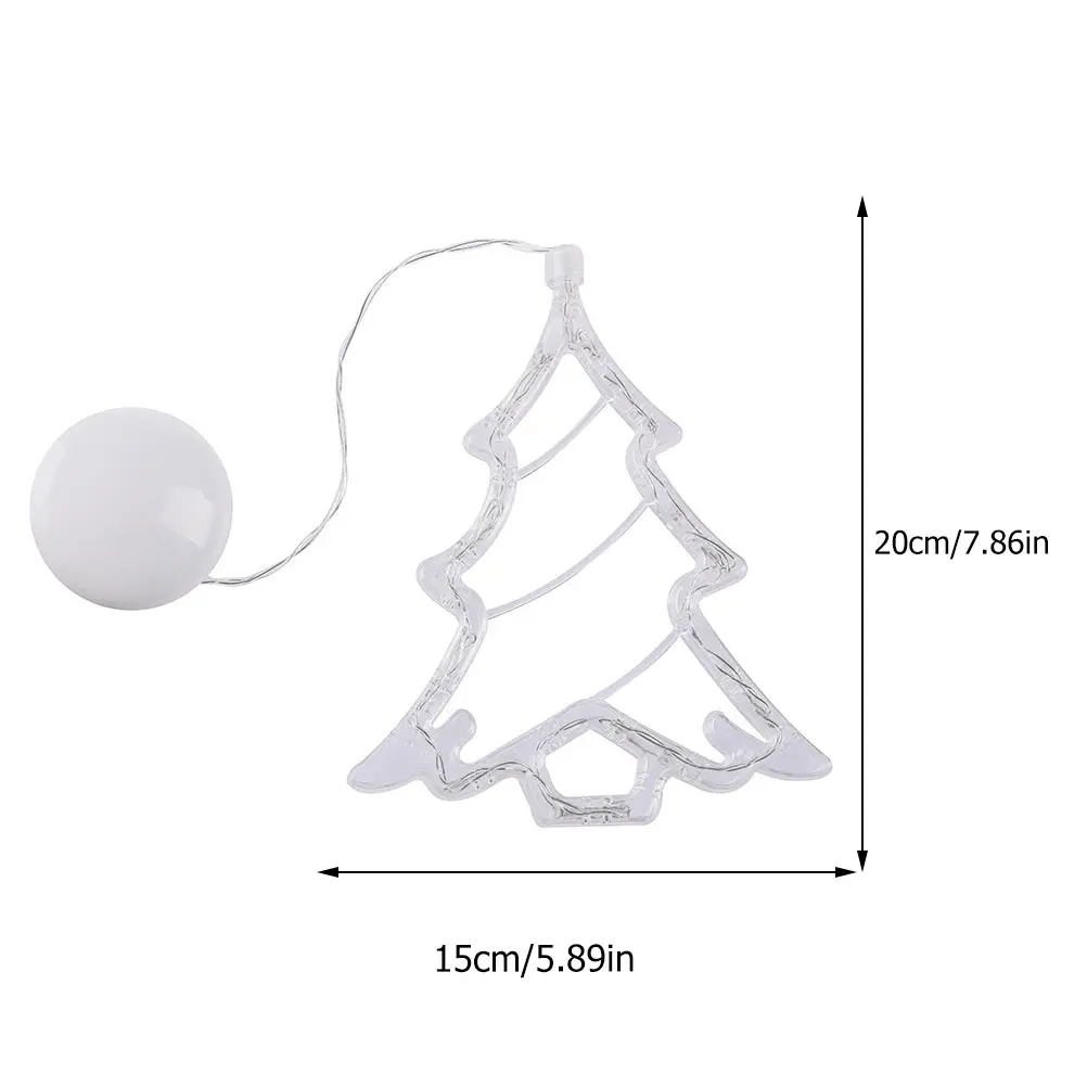 

3 Pcs Christmas Lights Home Lamp Decor Suction Cup Ornament Sucker Decorations LED