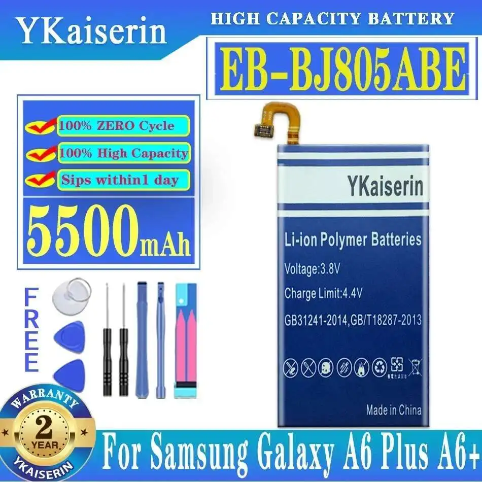 

Аккумулятор мобильного телефона EB-BJ805ABE 5500 мАч для Samsung Galaxy A6 Plus A6 + SM-A605F A605G A6050 A605K A605FN A605GN