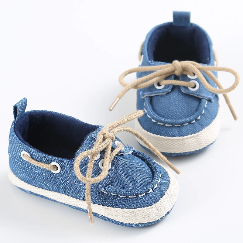 Spring and Autumn Fashion Soft Sole Canvas Shoes for 0-12 Months Baby Crawling and Walking Shoes