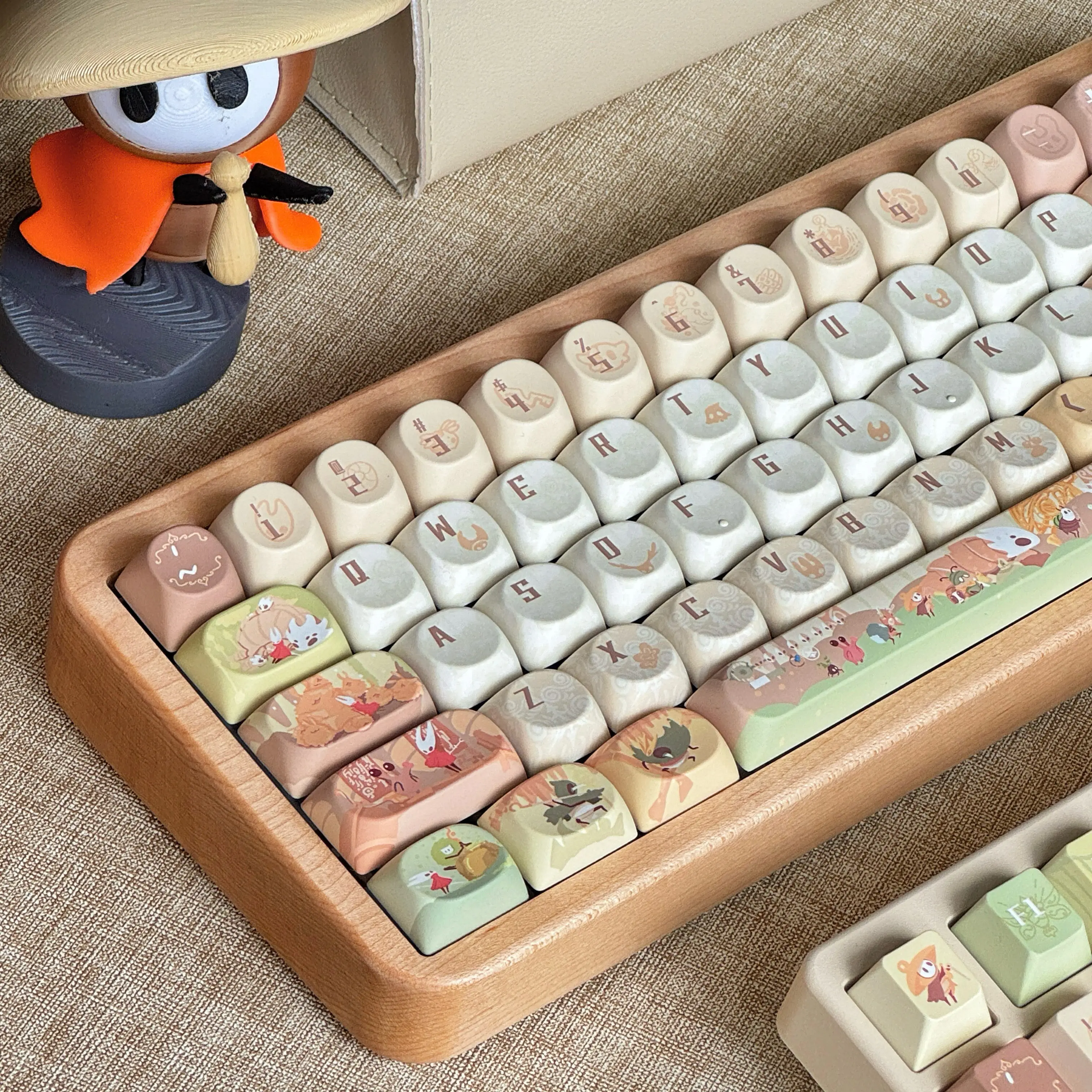 

MAIMOOO Silksong Game Keycap SO Cherry Profile Hollow Knight мультфильм милая версия Q PBT пользовательские колпачки для механической клавиатуры