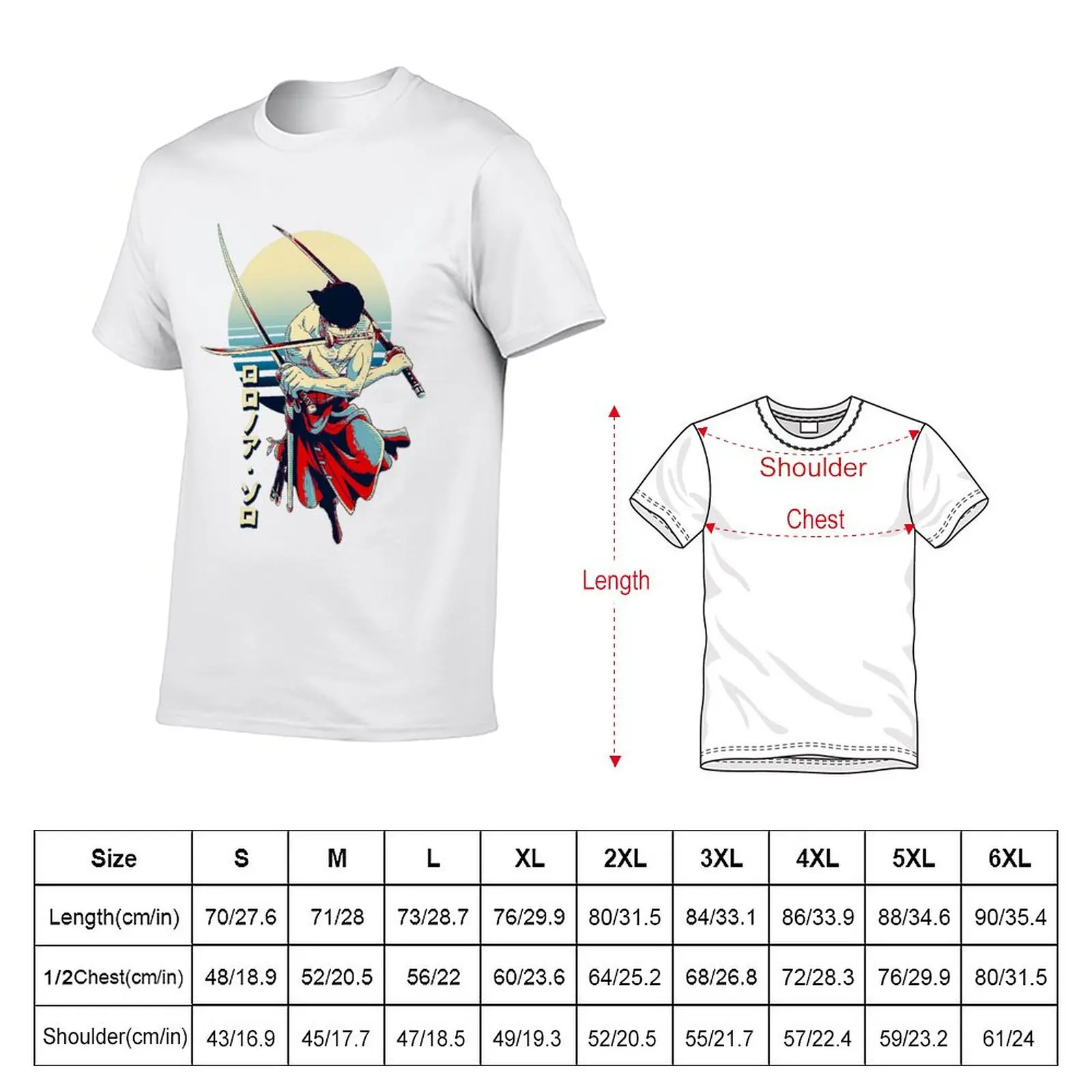 New Zoro One Roronoa Zoro T-Shirt graphic t shirt plain t-shirt plain t shirts men