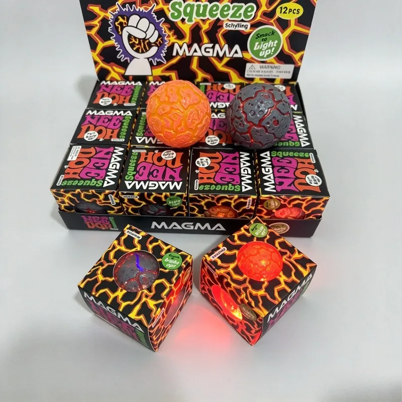 Latest NeeDoh Sparkle Magma Ball Crunch Crunch Calming Relief Toy Squeeze Toy Nice Cube Fidget Sensory Toy for Adults Presents