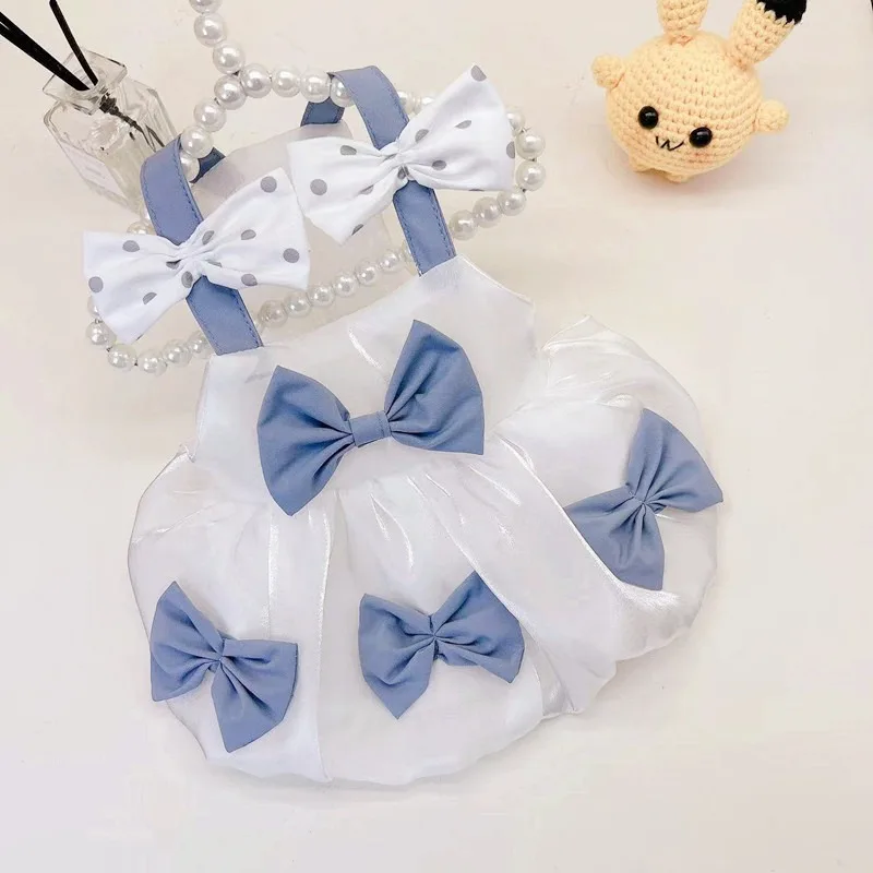 Summer Fashion Princess Skirt Pet Dog Clothes Bow Pet Strap Skirt Compared Puppy Dresses Small Dog Yorkshire Cat Puppy Clothing