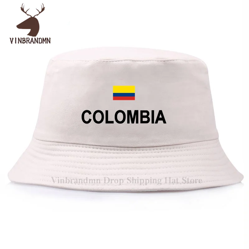 Colombia bucket hat fashion 2022 baseball cap 100% cotton fishing hat Sports gyms country flag COL 02 new Outdoor summer sun hat