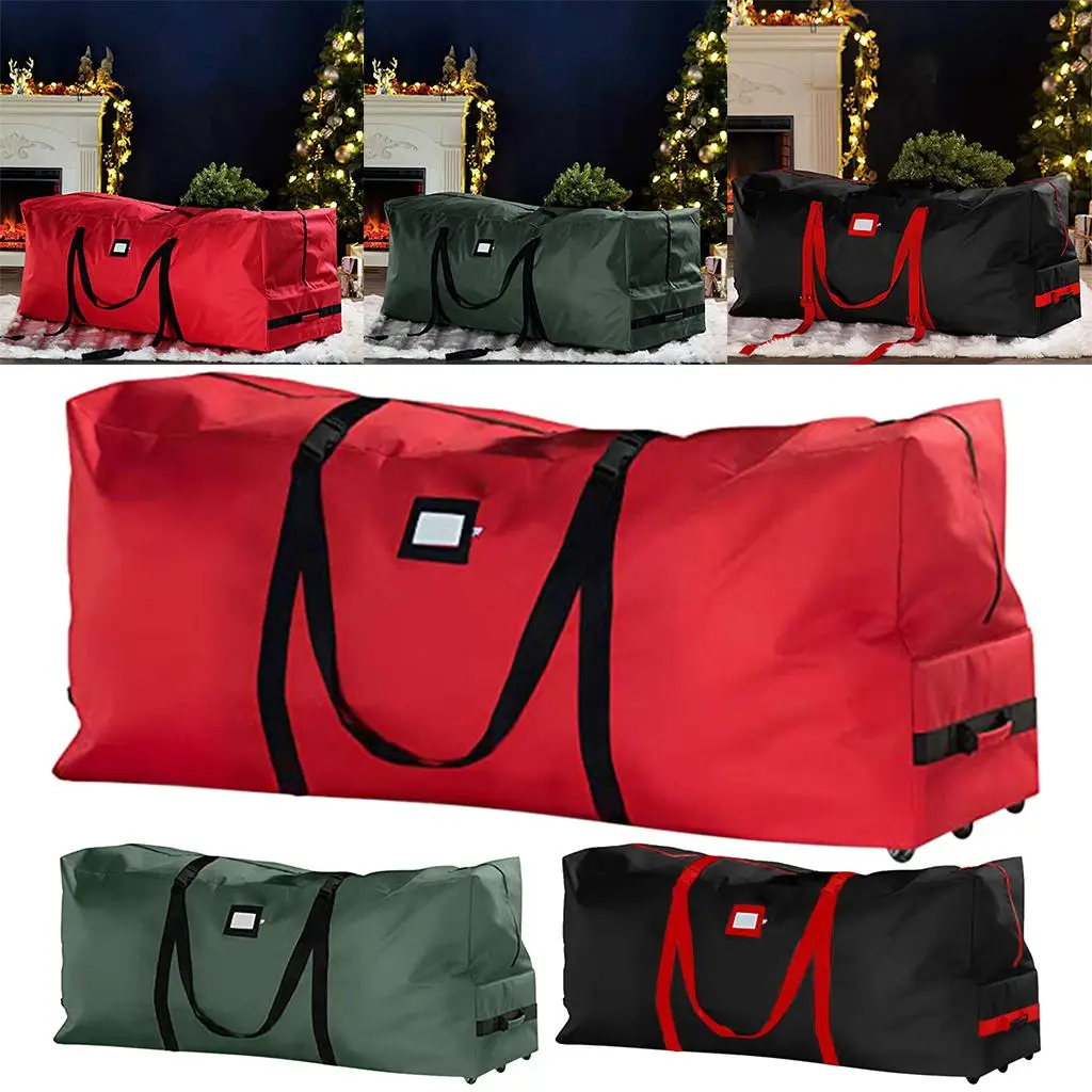 

Premium Rolling Large Christmas Tree Storage Bag Tear Proof Durable Duffle Bag