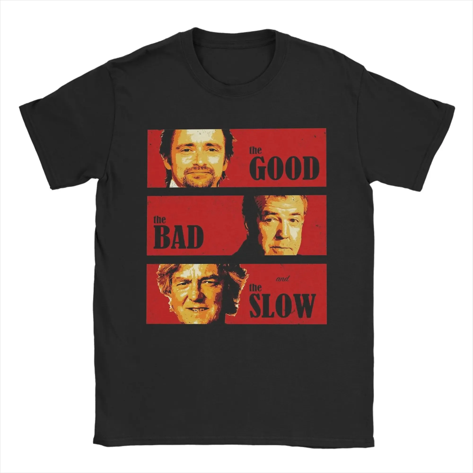 Top Gear The Good The Bad and The Slow T Shirt Funny Retro Car Show Graphic Print Cotton Short Sleeve Tee for Men Women