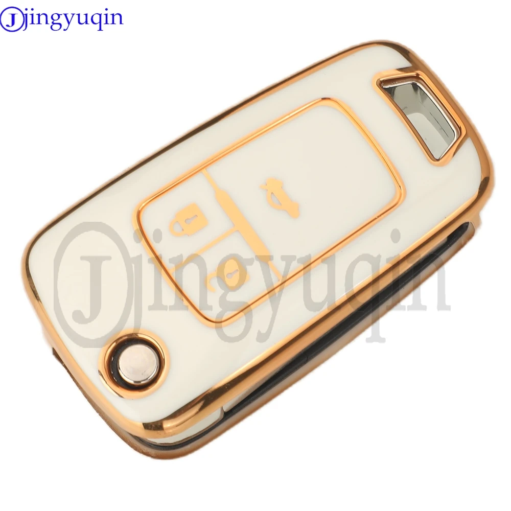 jingyuqin 3/4/5 Buttons Soft TPU Car Key Case For Opel/Buick/Chevrolet Cruze Epica Lova Camaro Impala Aveo Malibu Sail Orlando