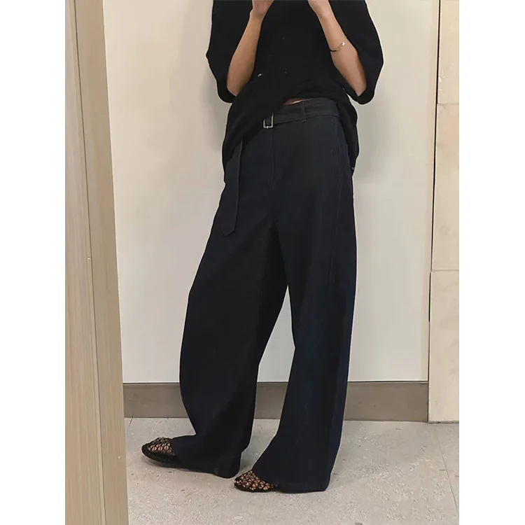 New Spring and Summer Classic Pure Cotton Wide-leg Jeans