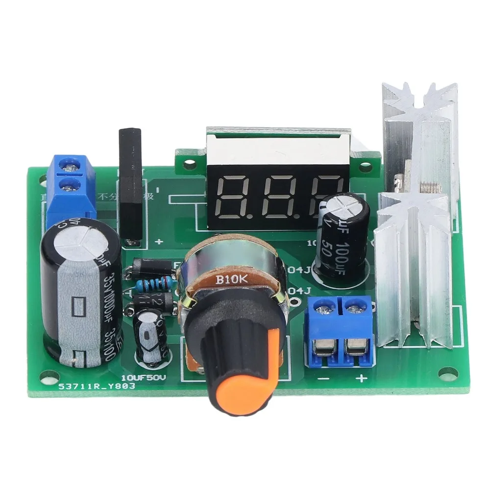 

LM317 Voltage Regulator Module 1.25V‑28V Output 2A Adjustable Voltage Regulator Board with Digital Voltage Display