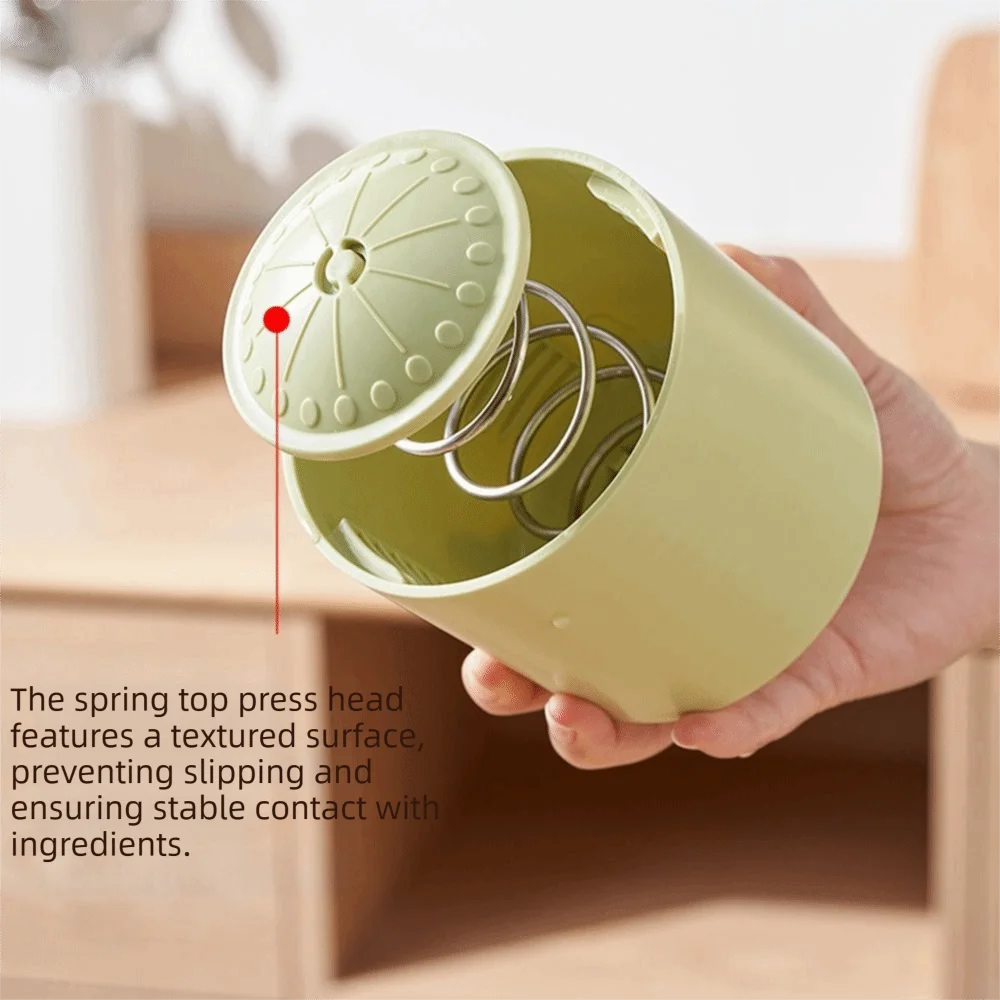 Manual Salad Spinner Multifunctional Large Capacity Fruit Dryer Stainless Steel Spring Easy To Clean Vegetable Dehydrator