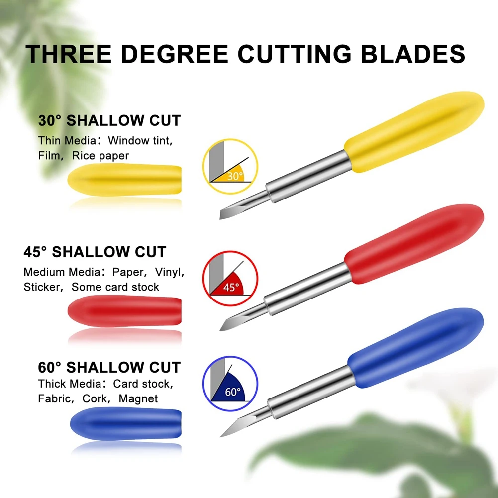 60 Pieces Replacement Cutting Blades for Explore Air 2/Air 3/Maker, Include 15 Pieces Fine Point Blades