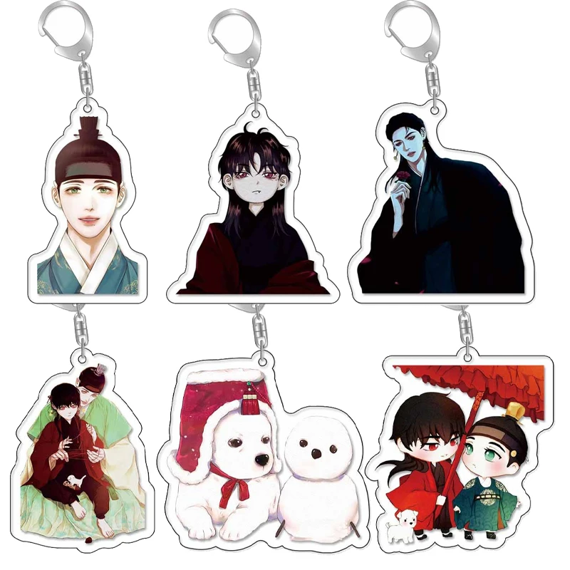 Hot Comic Q Version Acrylic Keychain Anime Fashion Figure Girls Boys Cartoon Backpack Charm Pendant Car Keychain Fans Gifts Toys