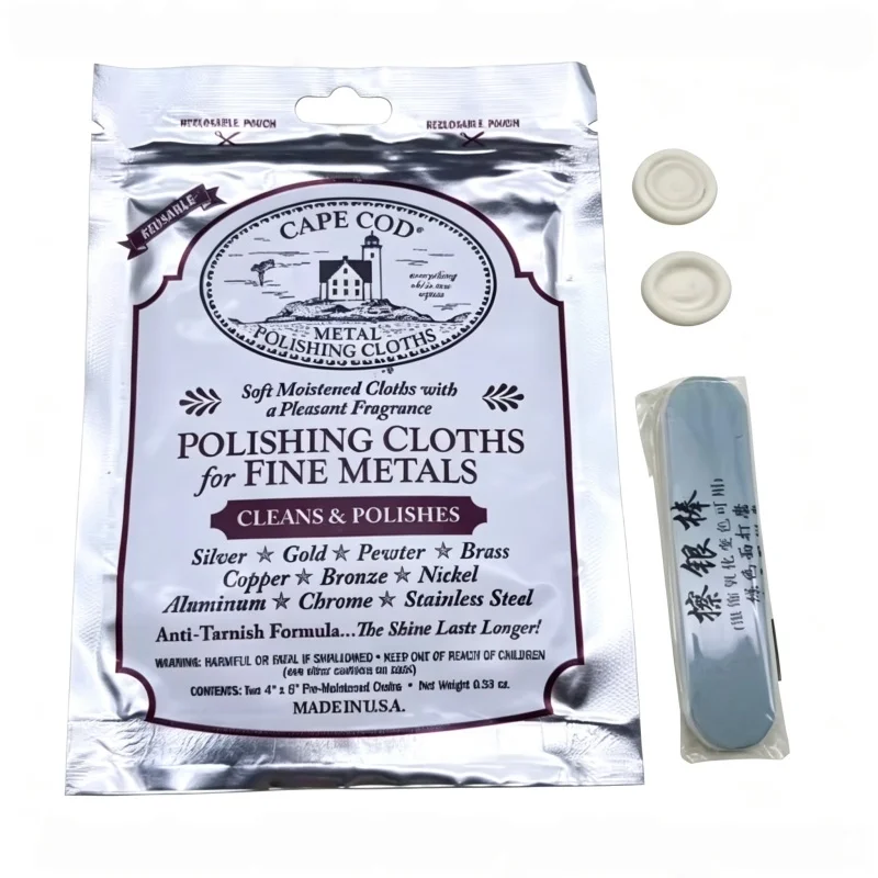 Cape Cod Fine Metal Polishing Cloth Twin Pack Scratch Remover for Watch Jewelry Watch Maintenance Cleaning Polishing Gift Set