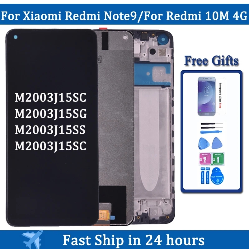 ЖК-дисплей 6,53 дюйма для Xiaomi Redmi Note 9 M2003J15SC, сенсорный экран для Redmi 10X, 4G, M2003J15SG, M2003J15SS, ЖК-дисплей
