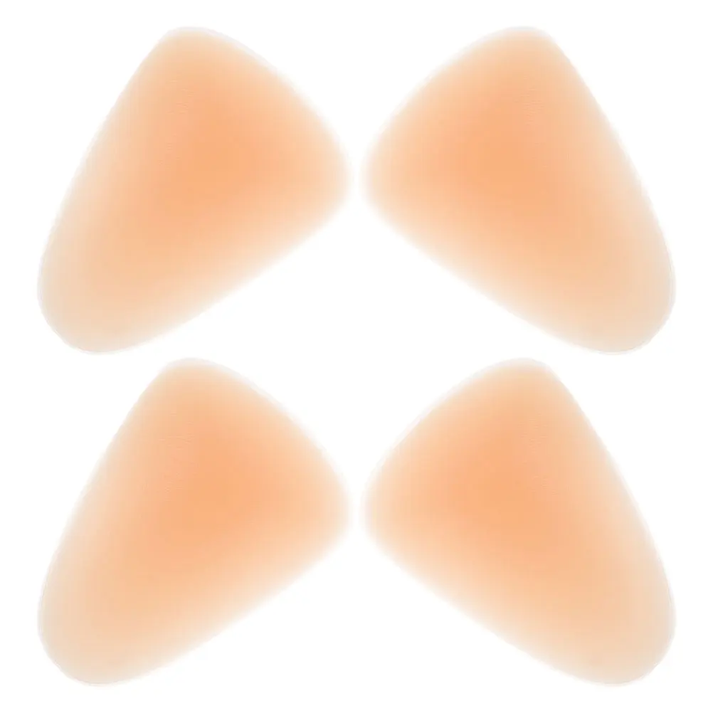 

4Pcs Silicone Knee Pads High Elasticity Adhesive Knee Brace Protective Gear for Ice Skating Roller Skating Snowboarding Beige M